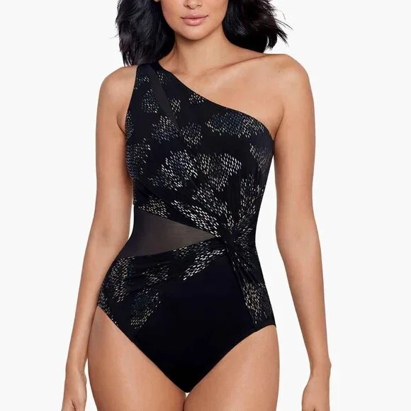 Miraclesuit Paillette Brio Underwire Bra Tummy Control 1 Pc, Black - View #6